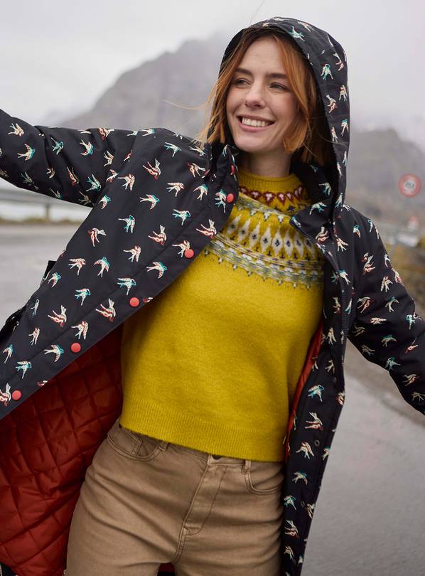 WEIRD FISH Sena Recycled Printed Waterproof Coat 10