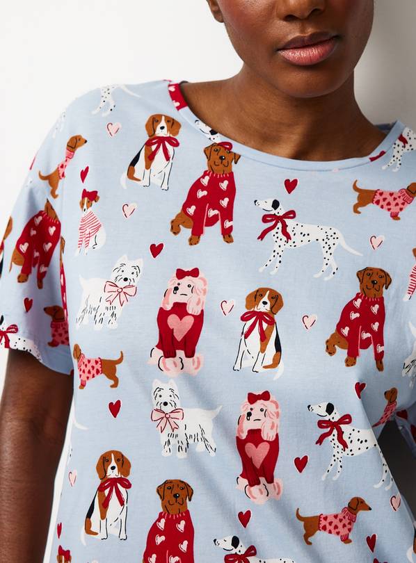 Blue Dog Print Core Sleep Tee XXL