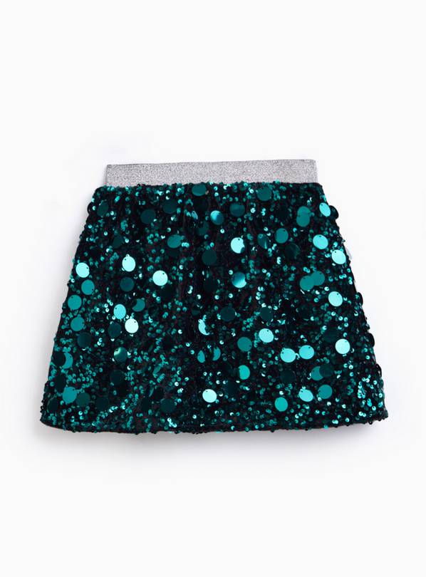 Green Sequin Mini Tube Skirt 8 years