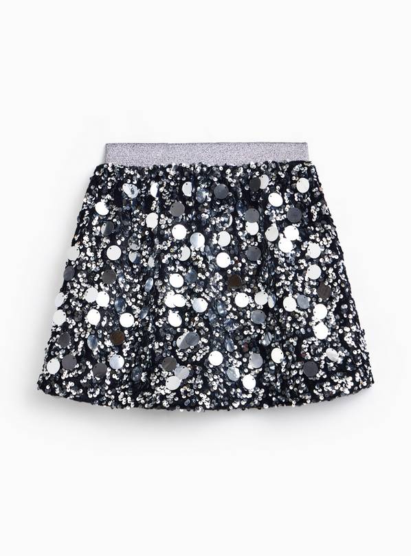 Silver Sequin Mini Tube Skirt 13 years
