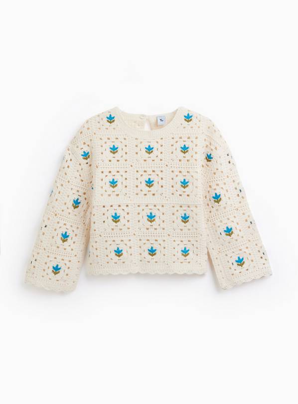 Cream Crochet Knit Jumper 5-6 years
