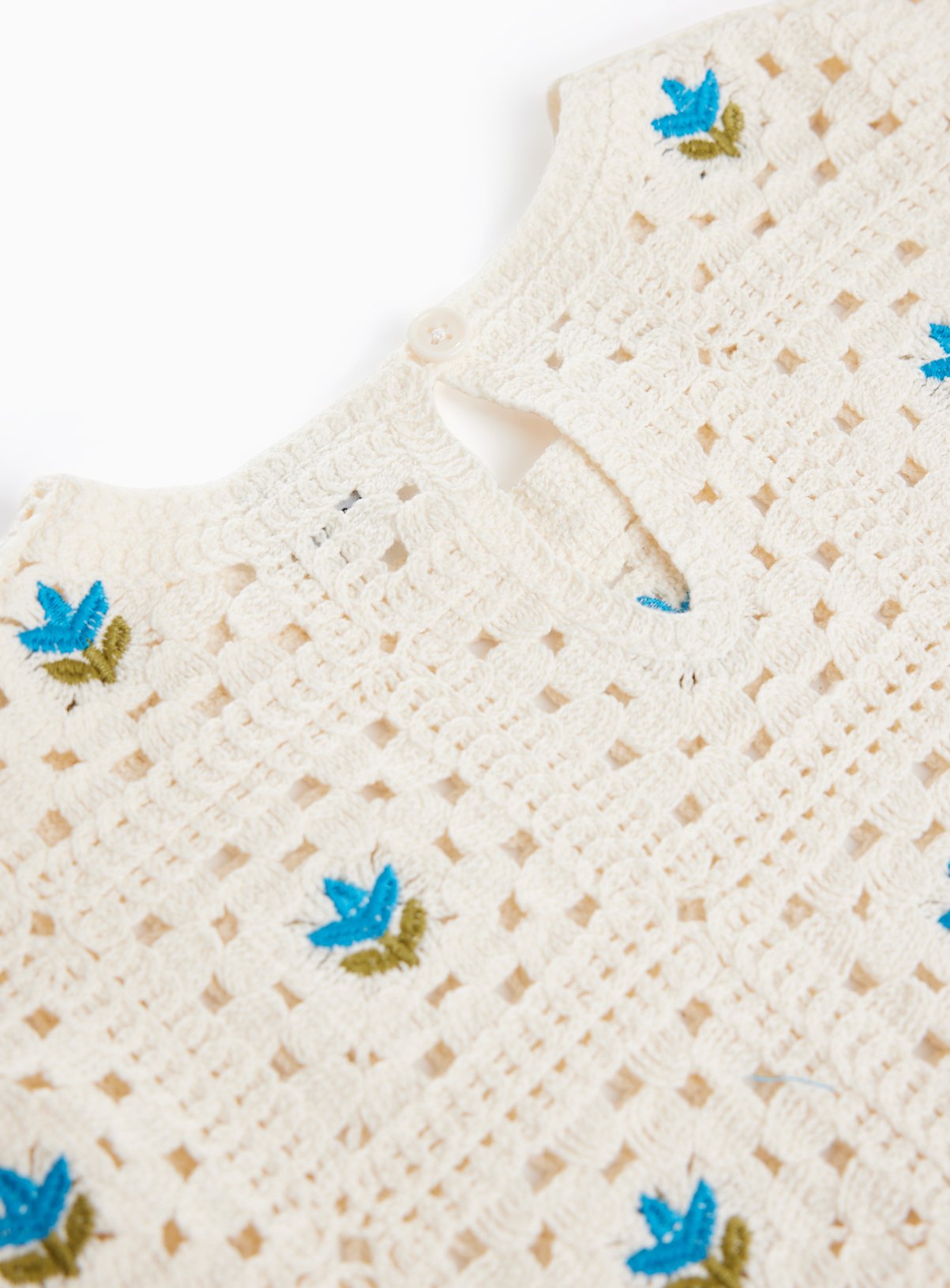 Cream Crochet Knit Jumper 13-14 years - Image 2 thumbnail