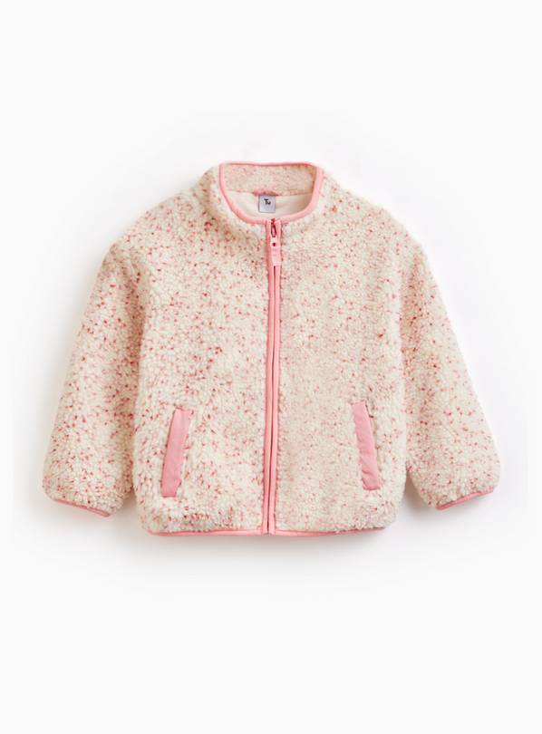 Cream Speckled Borg Fleece Jacket 4-5 years