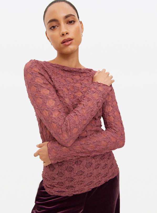 Pink Lace Long Sleeve Top 22