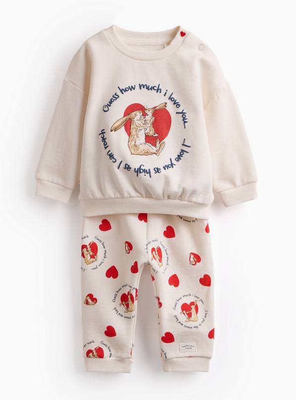 Cream Guess How Much I Love You Sweat Set 3-6 months