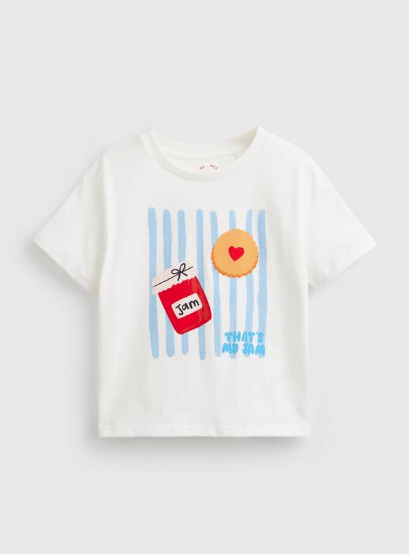 Cream Jam Print T-Shirt 6-7 years