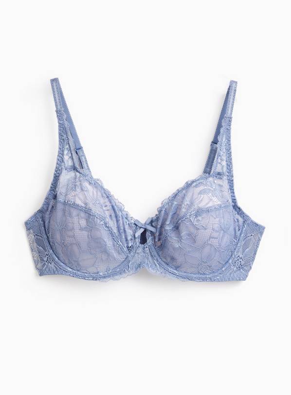 Blue Fleur Lace Full Cup Bra 38D