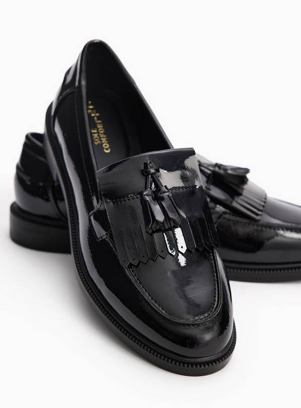 Black Patent Tassel Loafers 3