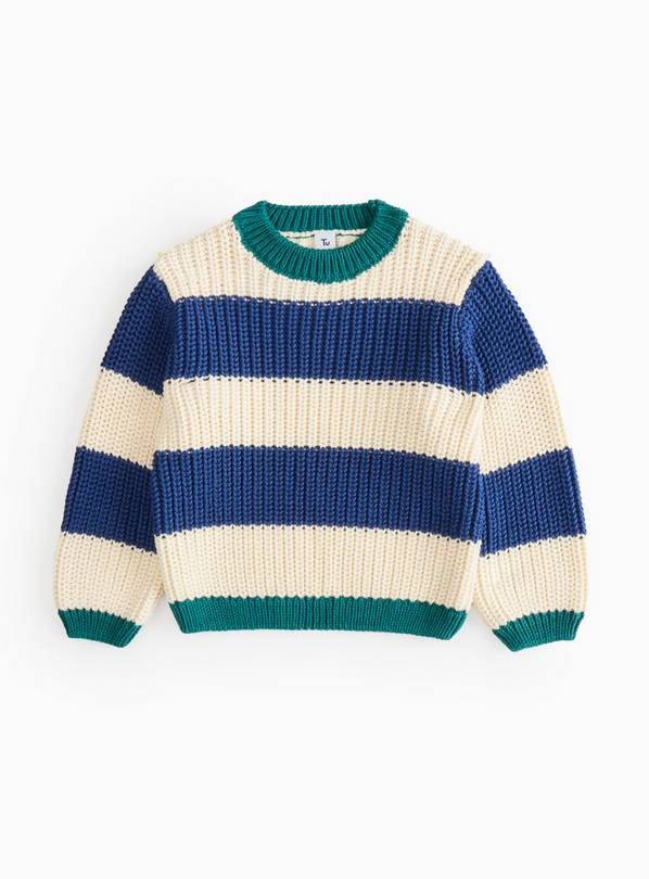 Blue Knitted Hoodie  5-6 years