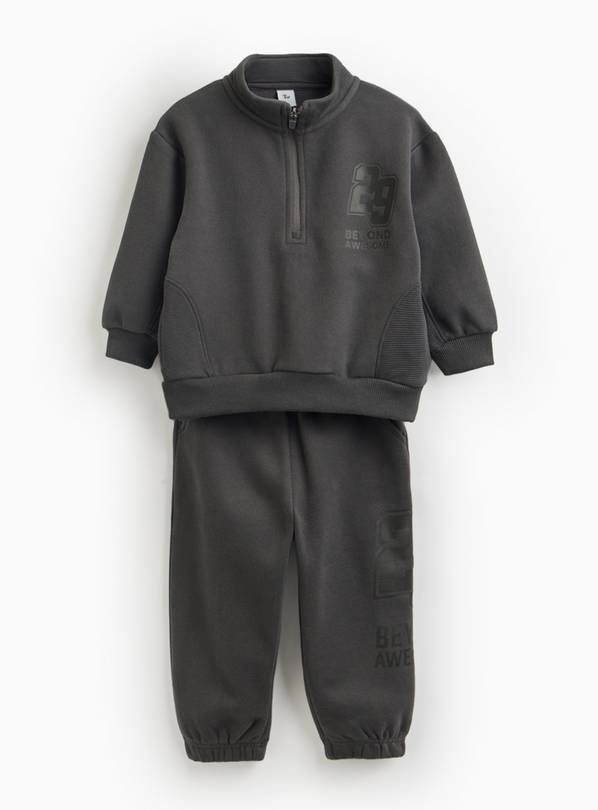 Black Beyond Awesome Graphic Sweat Set 3-4 years