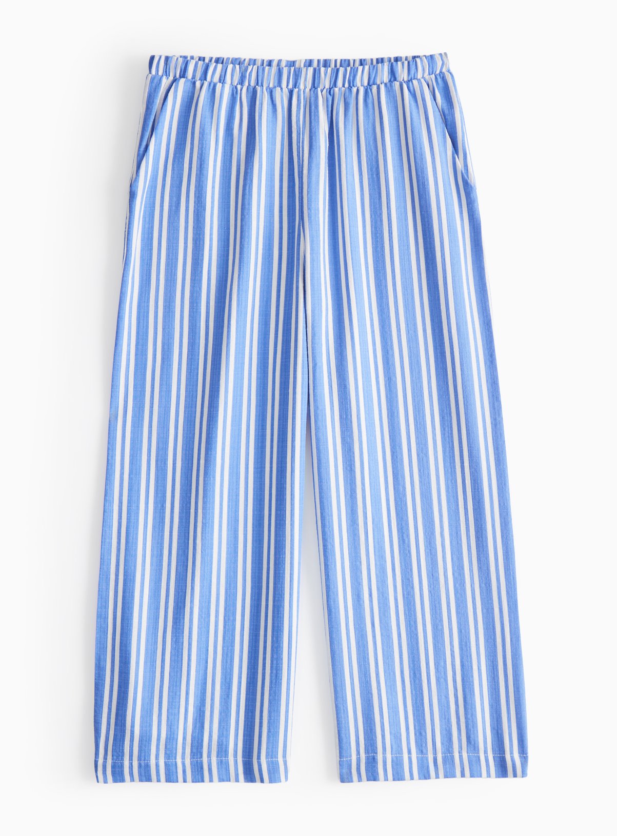 Blue Blue Stripe Woven Wide Leg Trousers - Tu by Sainsbury's