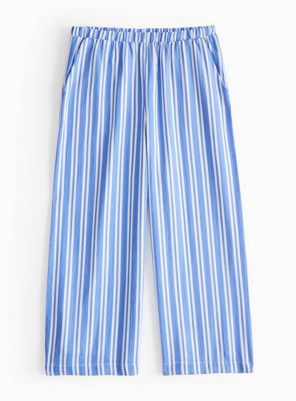Blue Stripe Woven Wide Leg Trousers 8 years