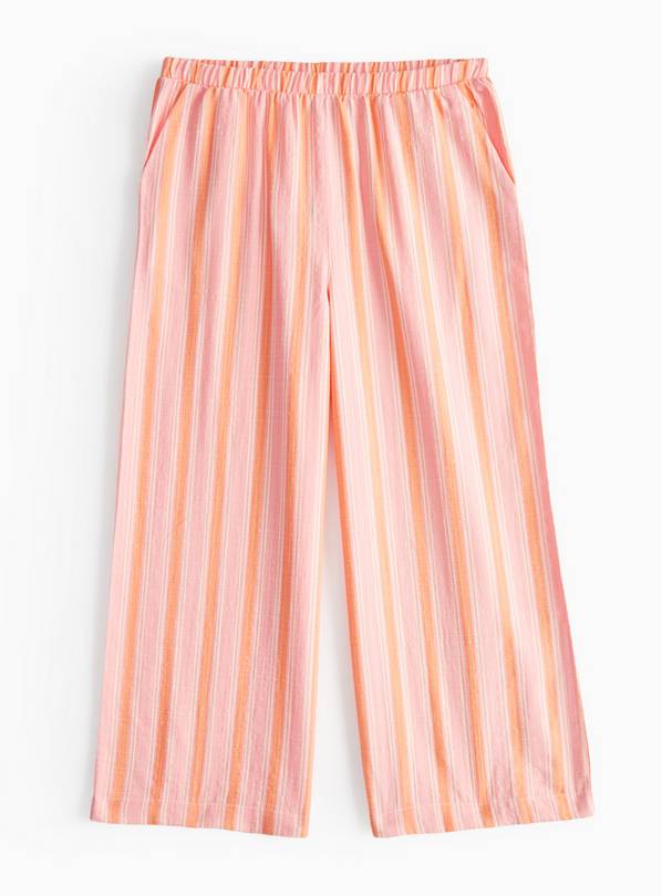Orange Stripe Woven Wide Leg Trousers 13 years