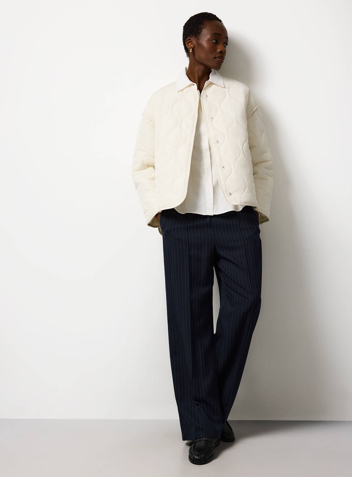 The Cream Quilted Liner Jacket M - Image 2