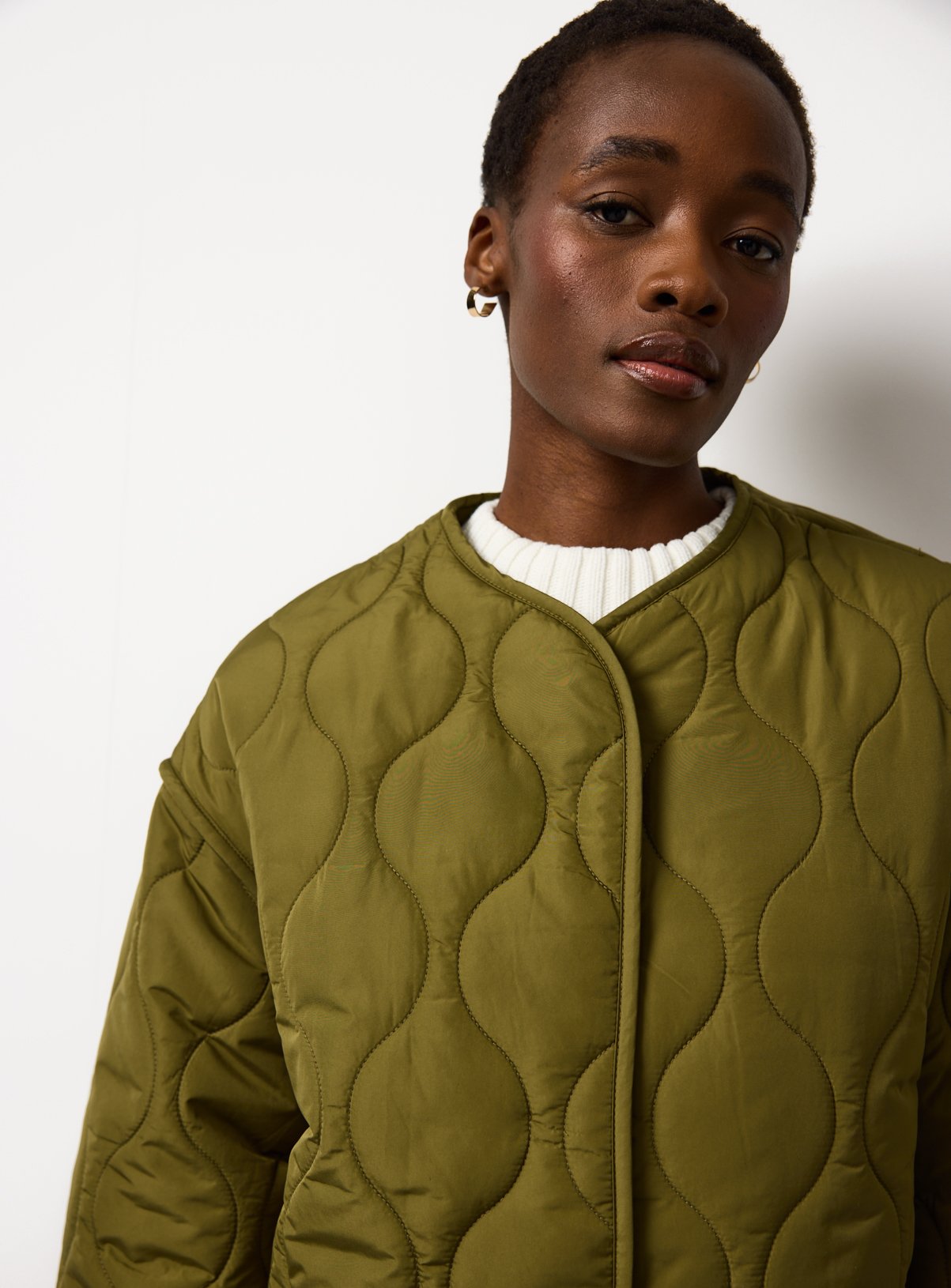 The Khaki Quilted Liner Jacket M - Image 2 thumbnail