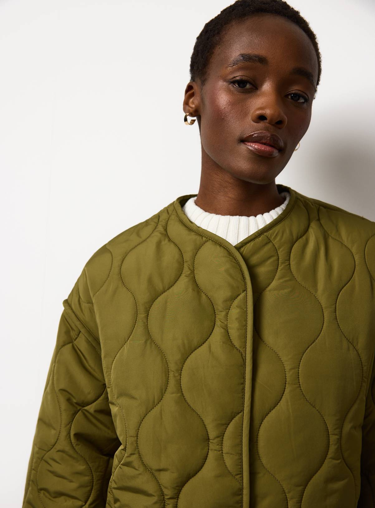 The Khaki Quilted Liner Jacket M - Image 2