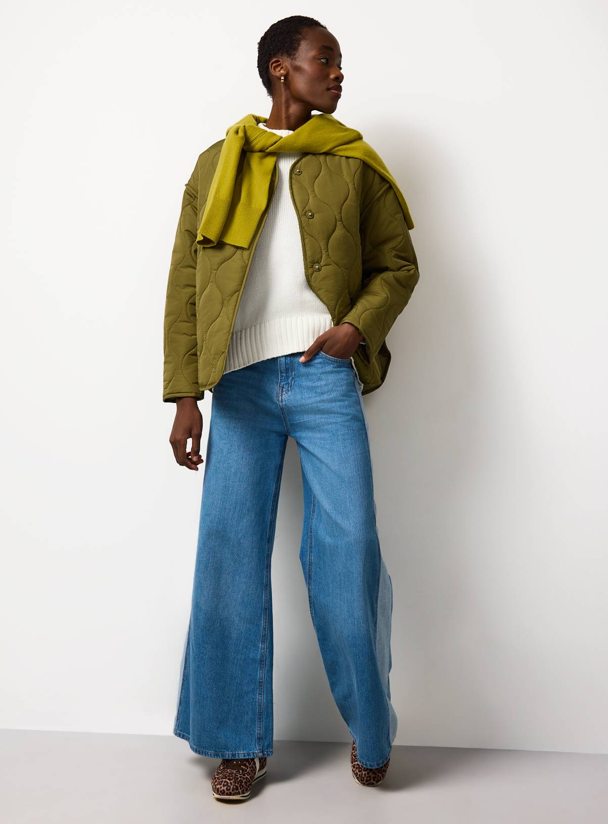 The Khaki Quilted Liner Jacket M - Image 3
