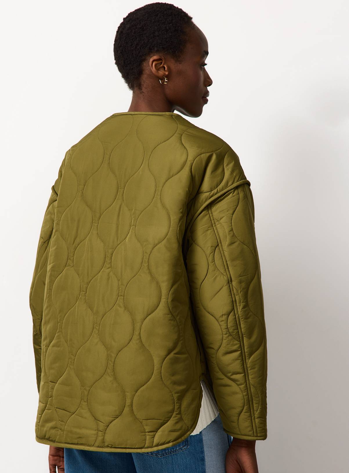 The Khaki Quilted Liner Jacket M - Image 4