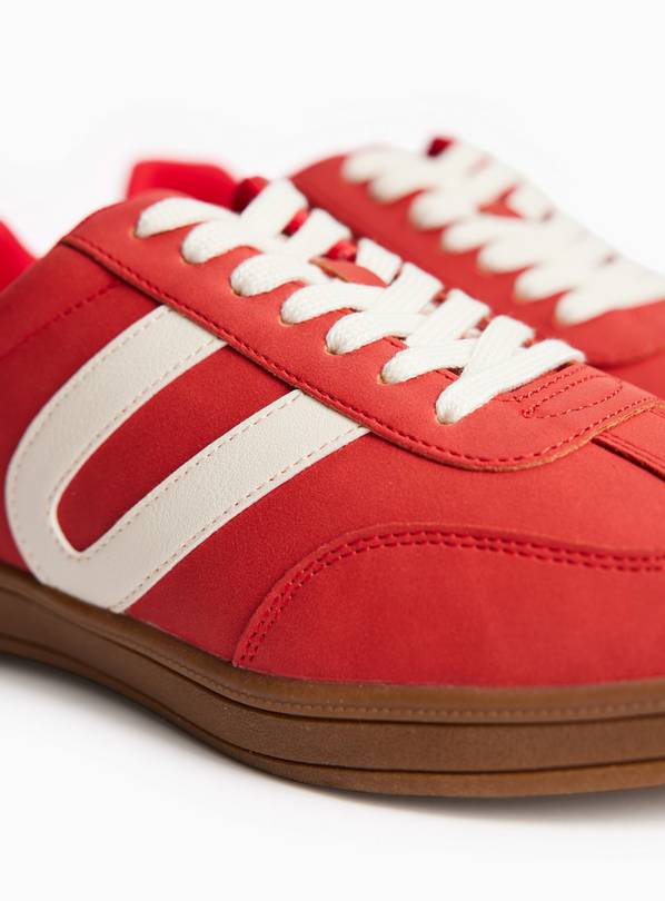 Red Retro Low Profile Trainers 8