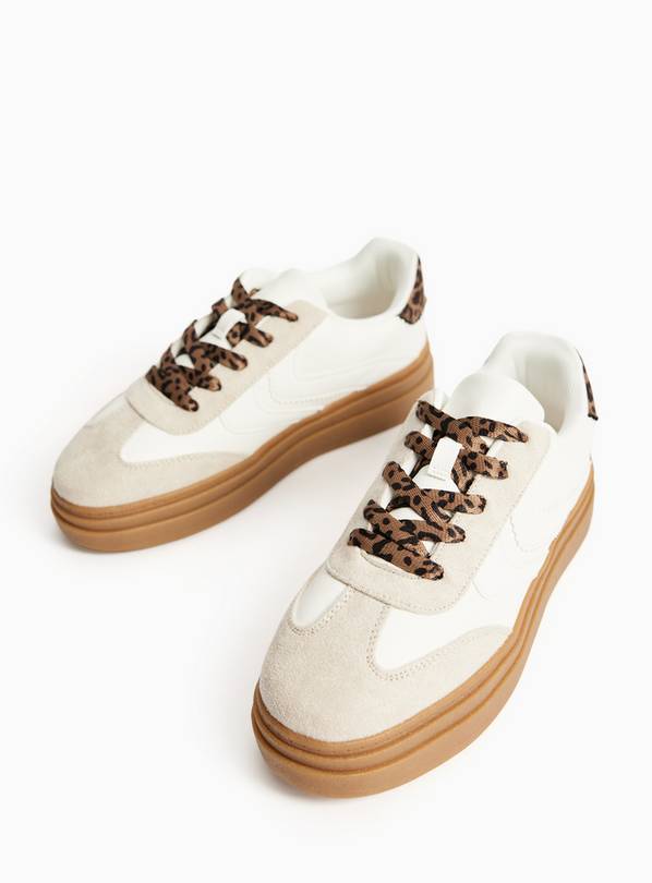 White Flatform Trainers 5