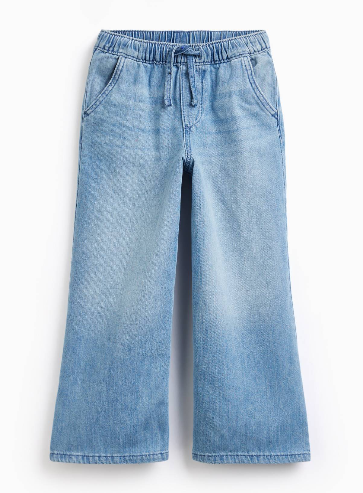 Light Blue Wide Leg Pull On Jeans 7 years - Image 1