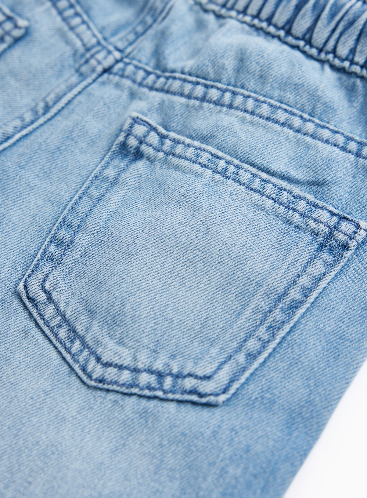 Light Blue Wide Leg Pull On Jeans 7 years - Image 2 thumbnail