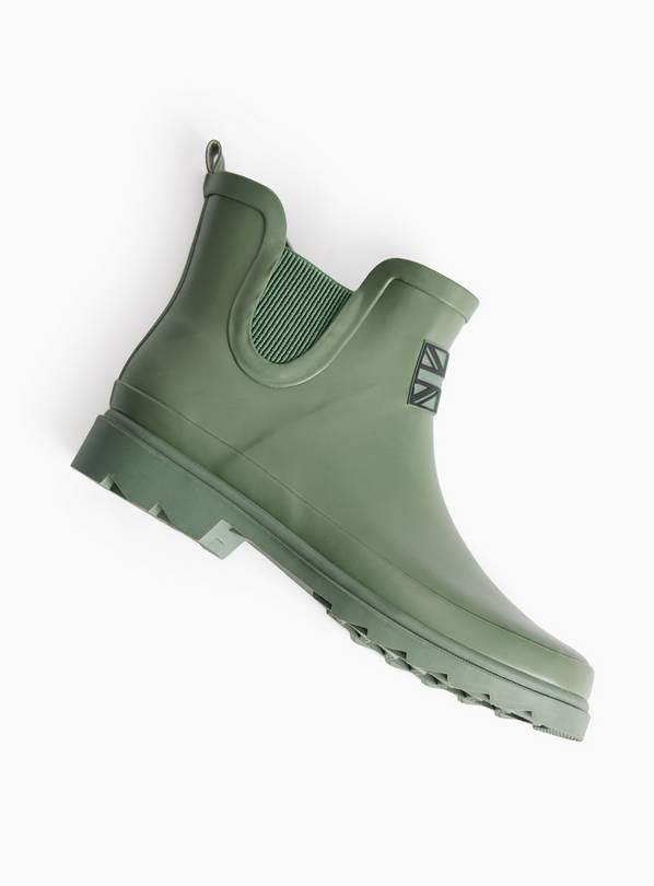 Khaki Ankle Length Rubber Wellies 8