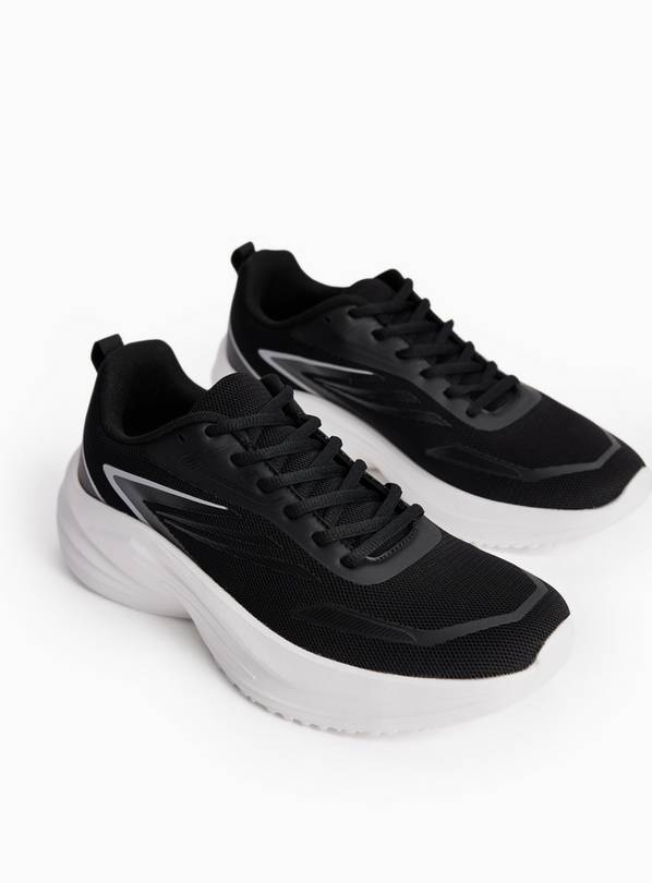 Active Black Lace-Up Trainers 12