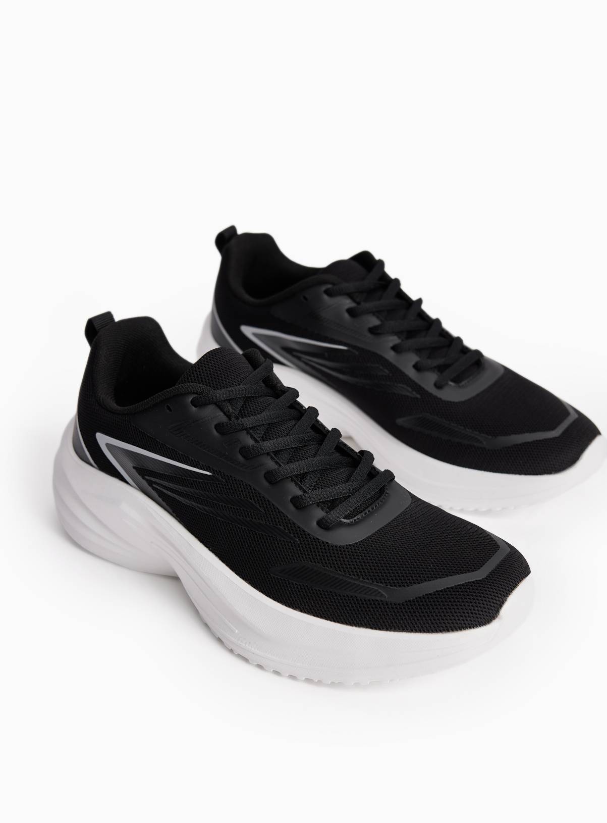 Active Black Lace-Up Trainers 8 - Image 1