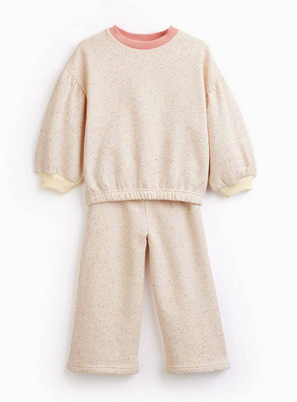 Cream Neppy Sweat Set 1-2 years