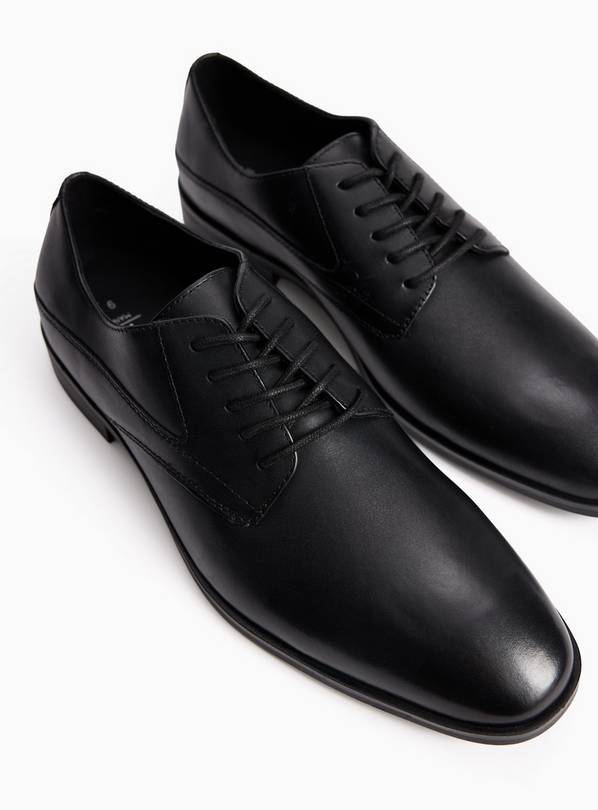 Black Leather Lace Up Shoes 10