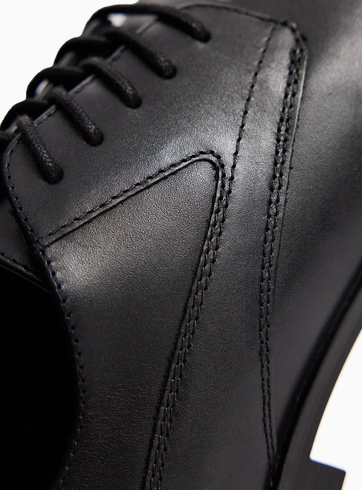 Black Leather Lace Up Shoes 8 - Image 3 thumbnail
