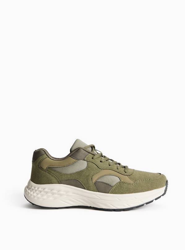 Khaki Panelled Hiker Trainers 10