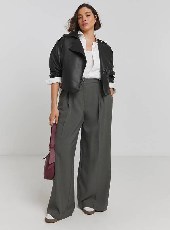 SIMPLY BE Pleated Wide Leg Trousers 10