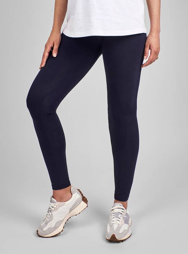 JOJO MAMAN BÉBÉ 2 Pack Cotton Rich Maternity Leggings 14