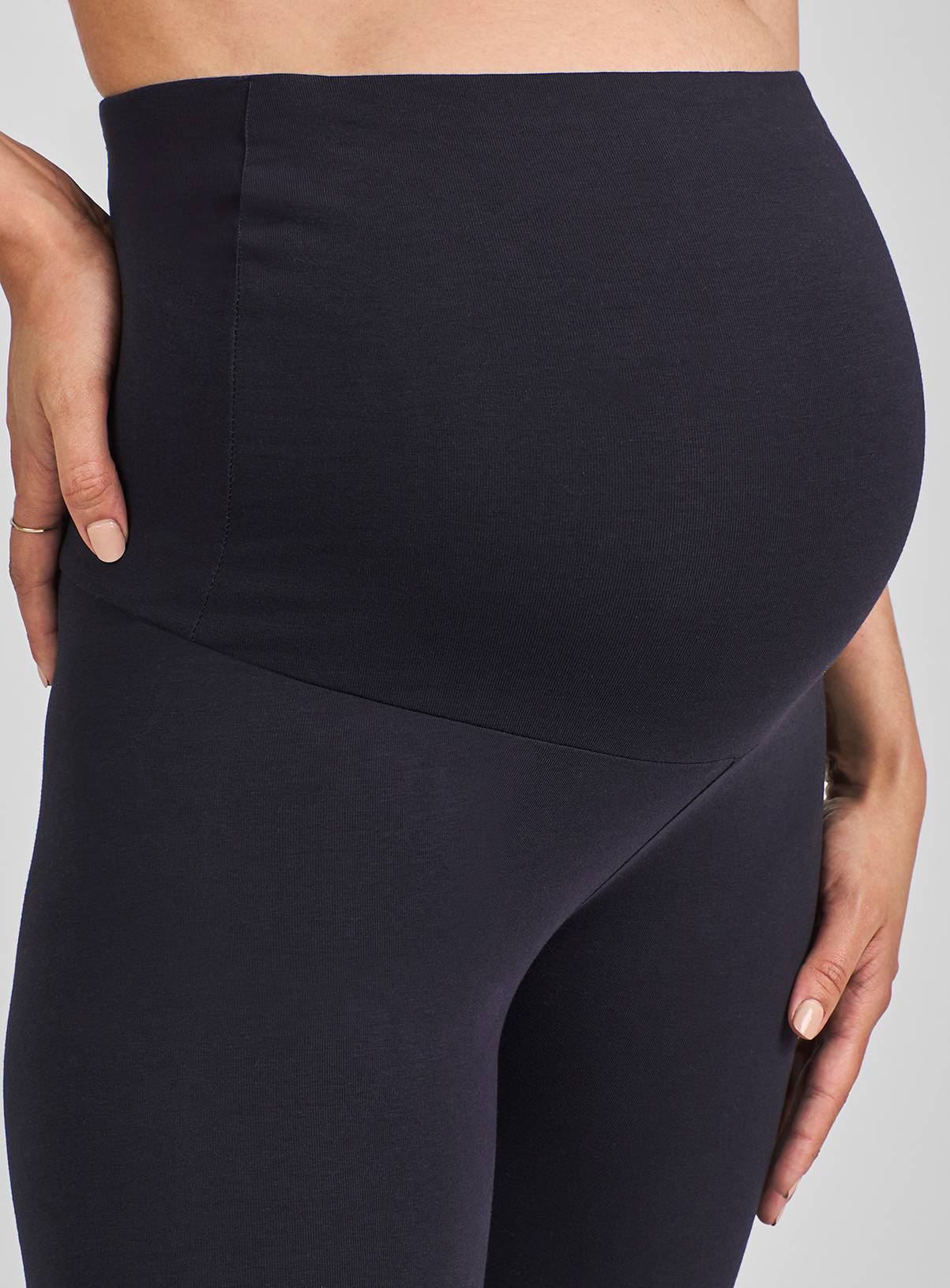 JOJO MAMAN BÉBÉ 2 Pack Cotton Rich Maternity Leggings Navy 8 - Image 3