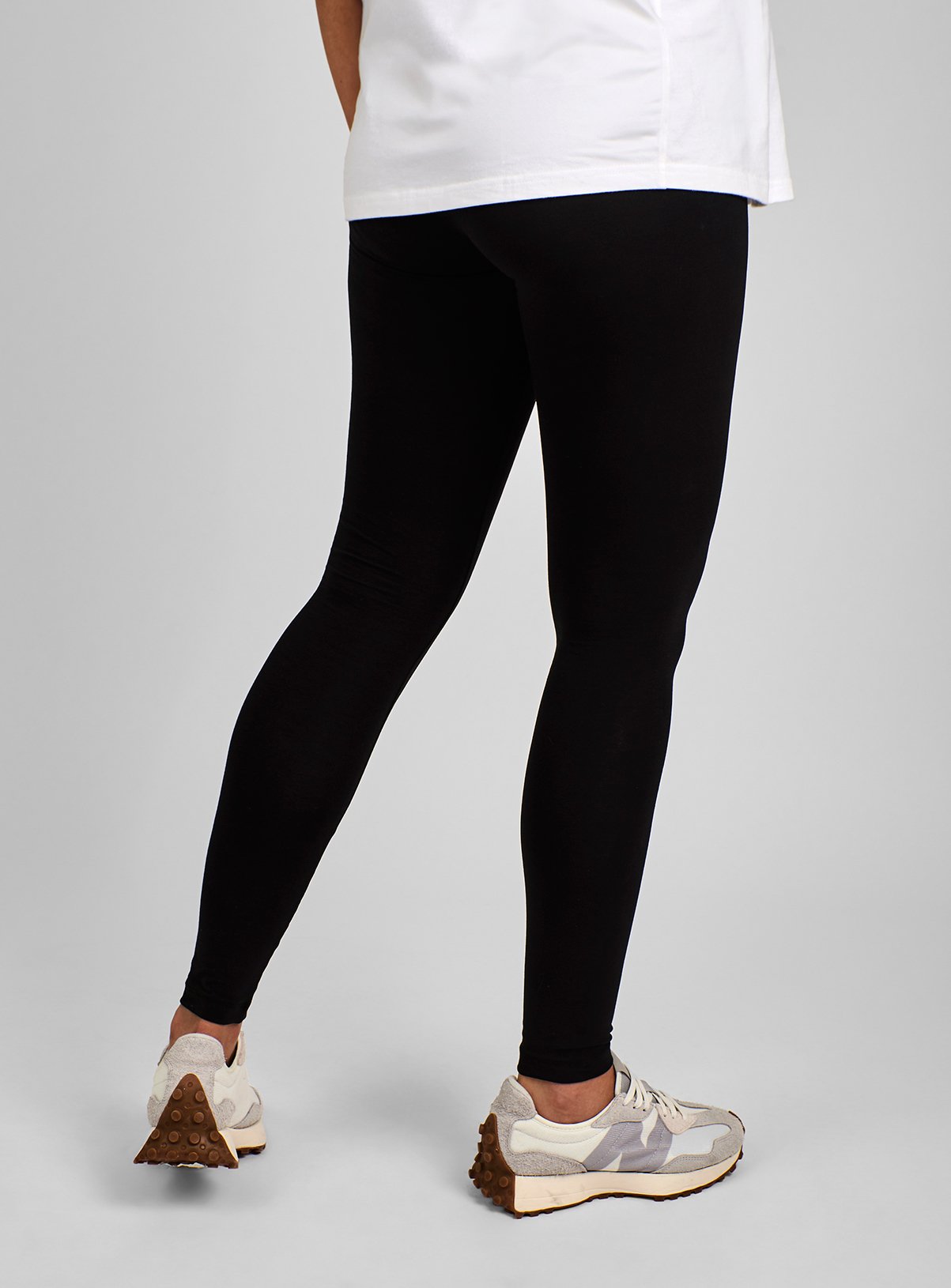 JOJO MAMAN BÉBÉ 2 Pack Cotton Rich Maternity Leggings Black 16 - Image 3 thumbnail