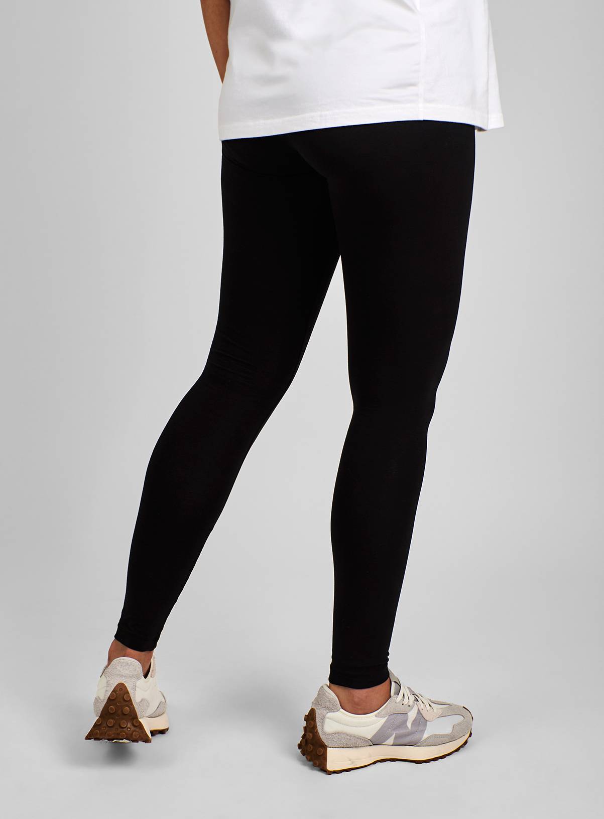 JOJO MAMAN BÉBÉ 2 Pack Cotton Rich Maternity Leggings Black 16 - Image 3