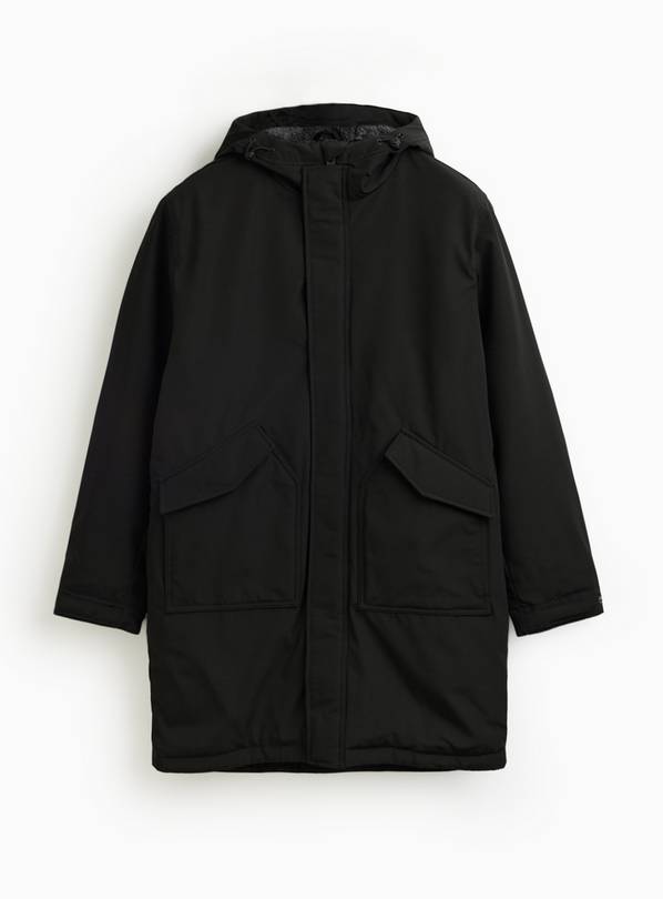 Black Borg Lined Parka XL