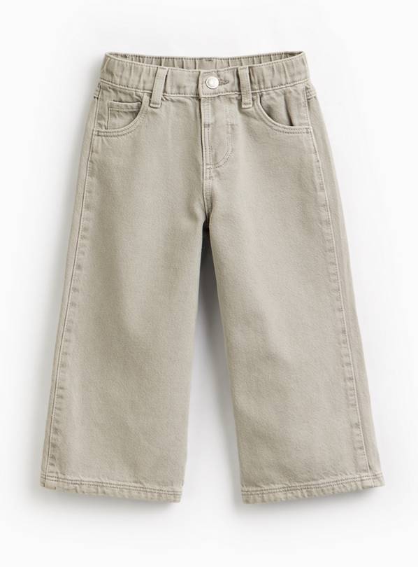 Soft Grey Denim Wide Leg Jeans 4-5 years