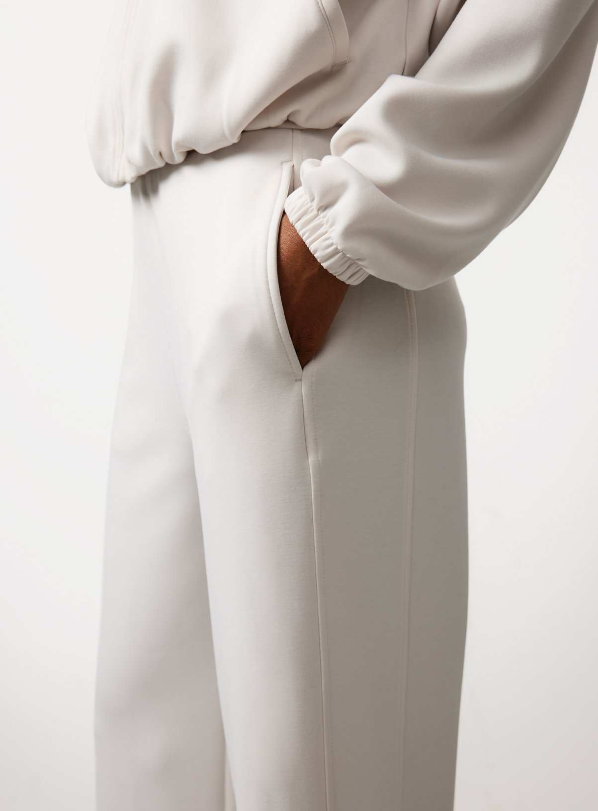 Cream Wide Leg Co-ord Trousers L - Image 3 thumbnail