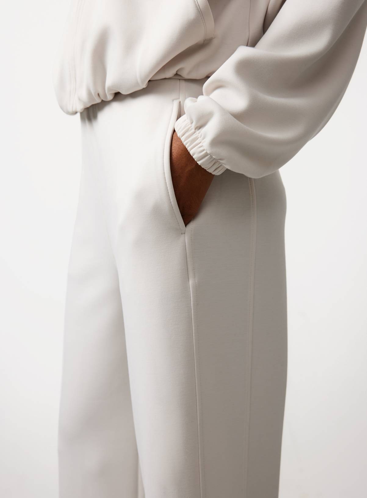 Cream Wide Leg Co-ord Trousers L - Image 3