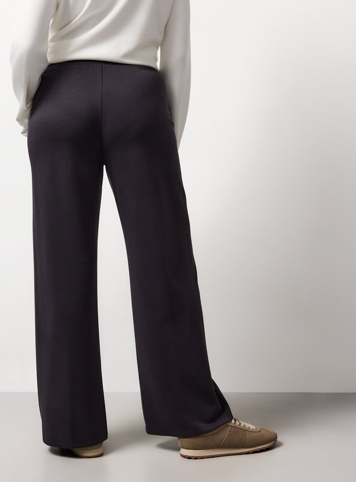 Charcoal Sandwashed Wide Leg Co-ord Joggers L - Image 4 thumbnail
