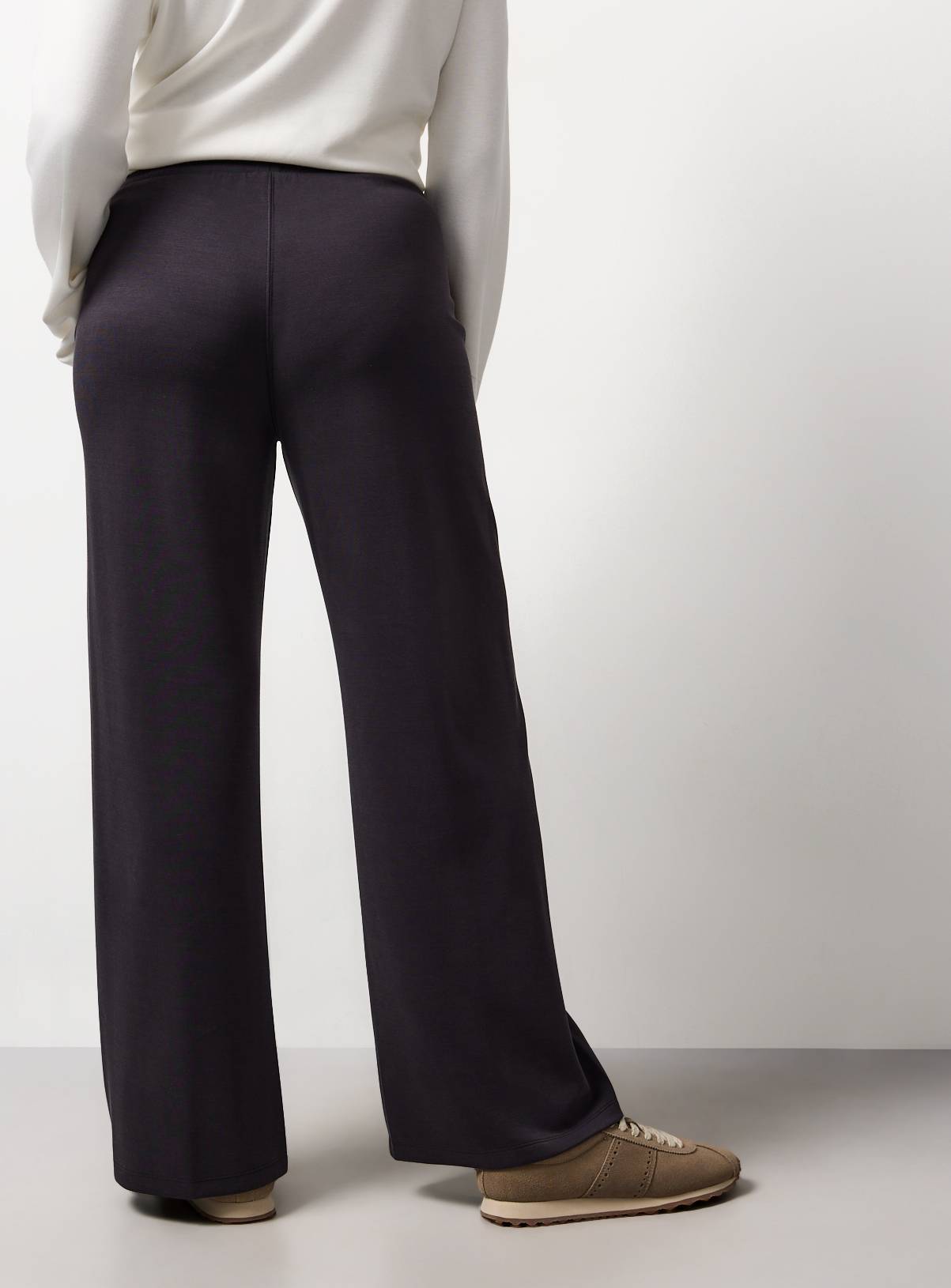 Charcoal Sandwashed Wide Leg Co-ord Joggers L - Image 4