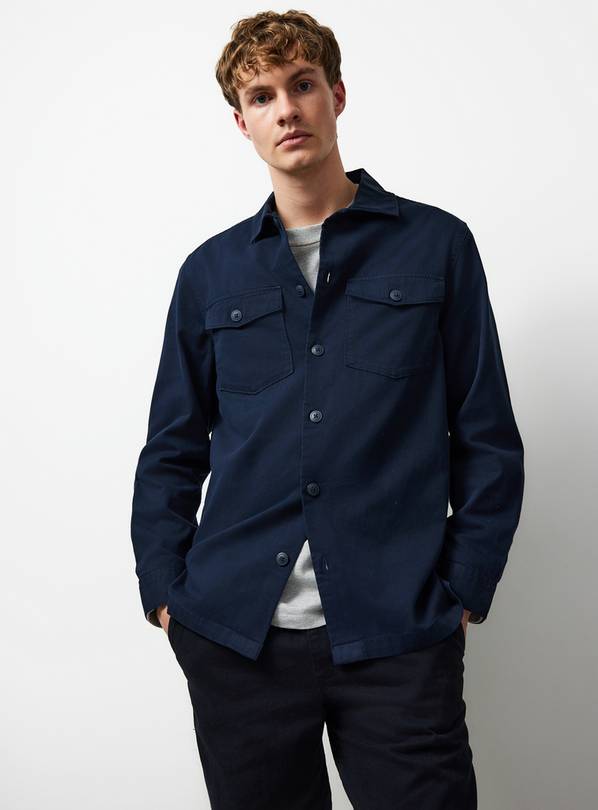Navy Twill Overshirt XXXL