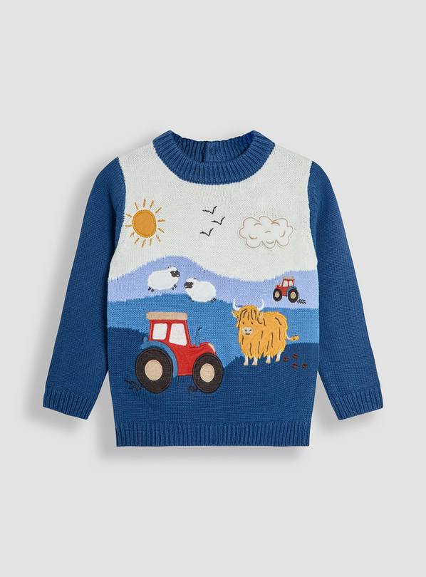 JOJO MAMAN BÉBÉ Tractor Scene Jumper 6-12 months