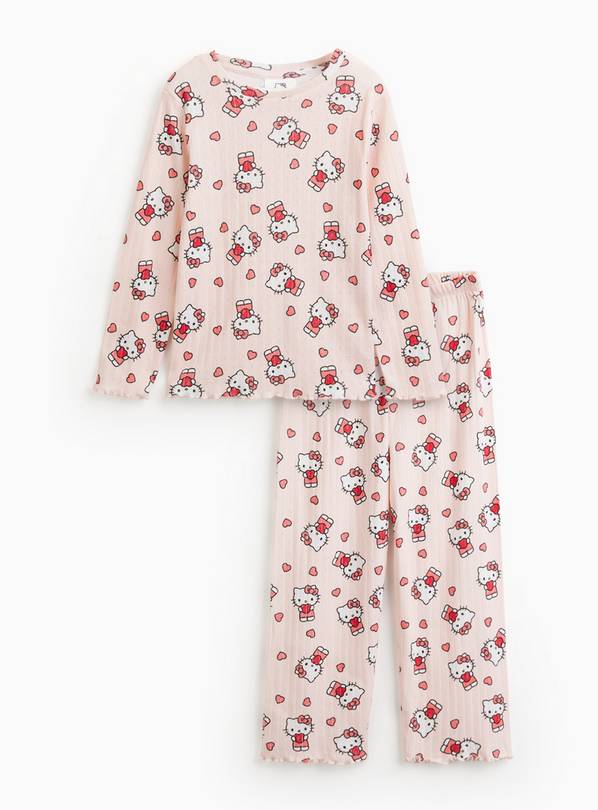 Pink Hello Kitty Print Pointelle Pyjamas 5-6 years