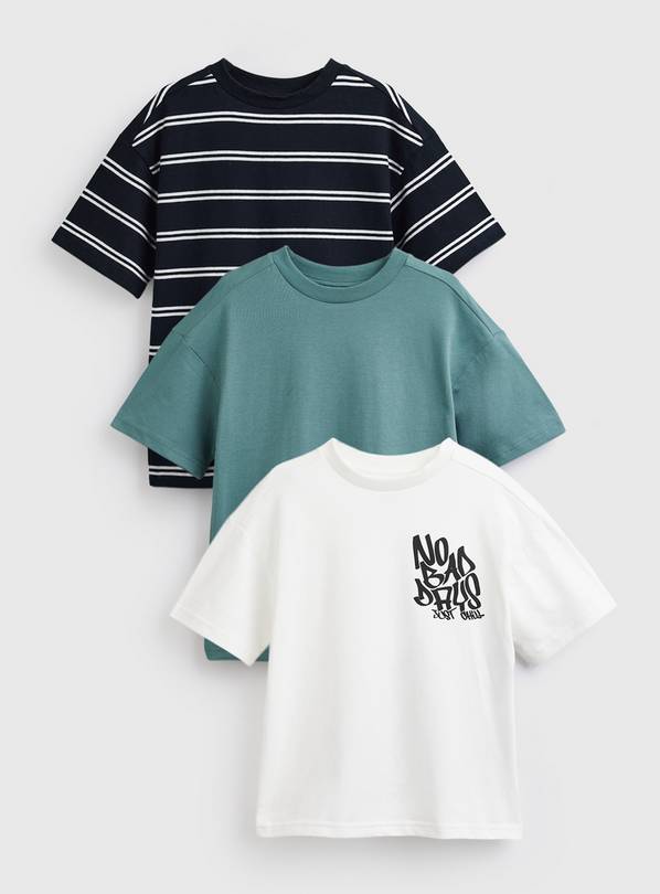 Assorted Textured T-Shirts 3 Pack 8 years