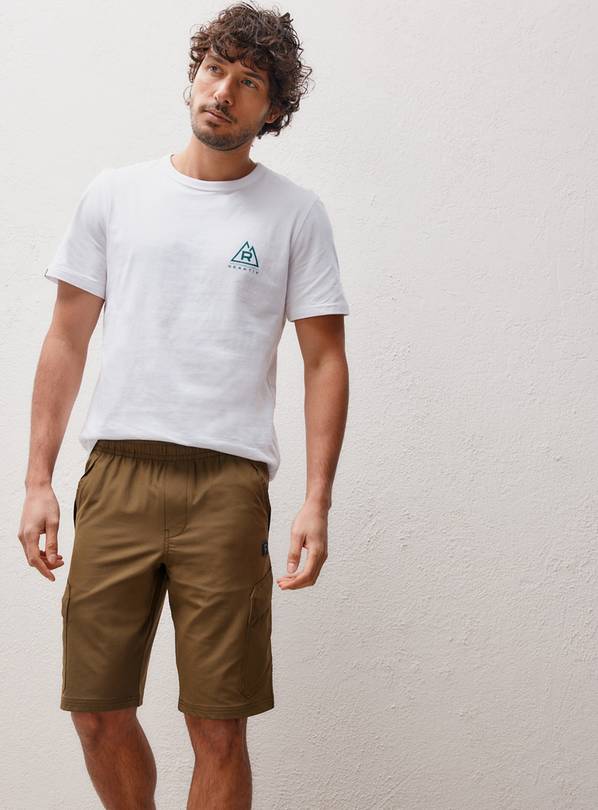 REAKTIV Khaki Athleisure Walking Shorts 42R