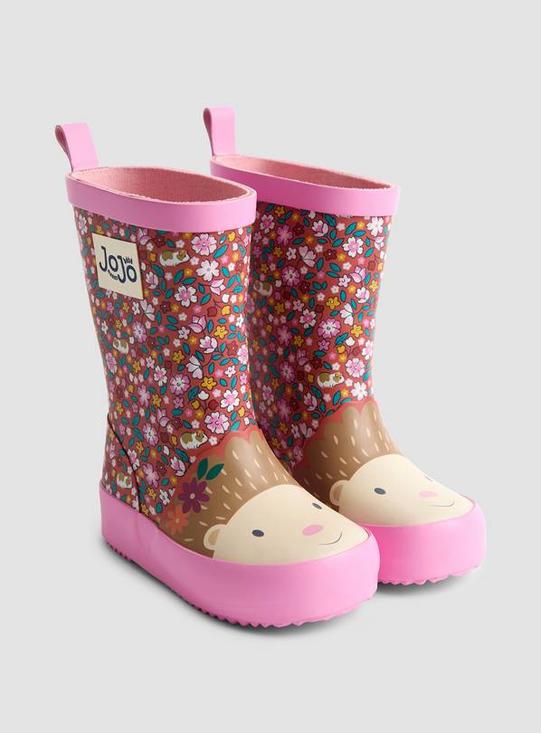 JOJO MAMAN BÉBÉ Floral Hedgehog Wellie Boot 5 Infant